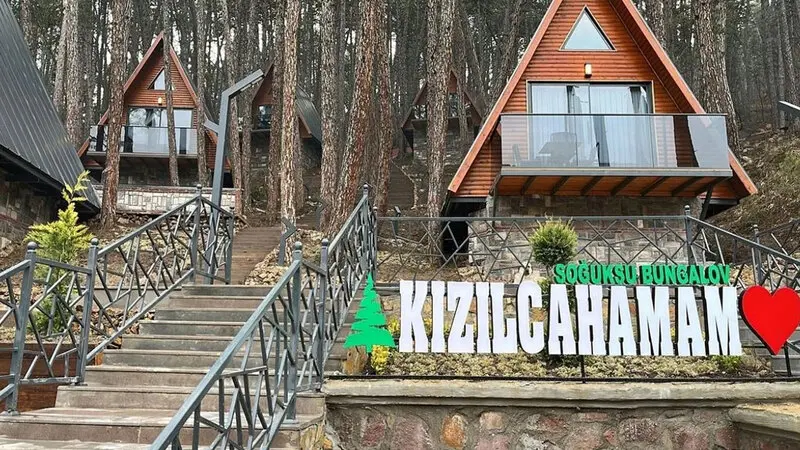 Kızılcahamam köy evi sobalı oda kış mangal Ankara