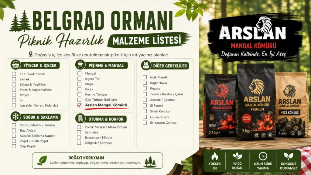 Piknik hazırlık malzeme listesi ve tavsiyeler 2026